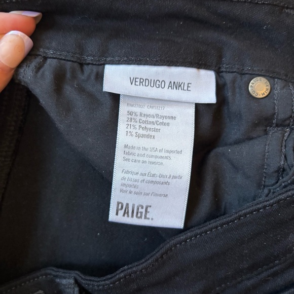 Paige Black Verdugo Ankle Jeans - Picture 5 of 6